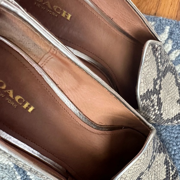 Coach snakeskin loafers. Beautiful condition. Bottoms worn a little. - Picture 5 of 5